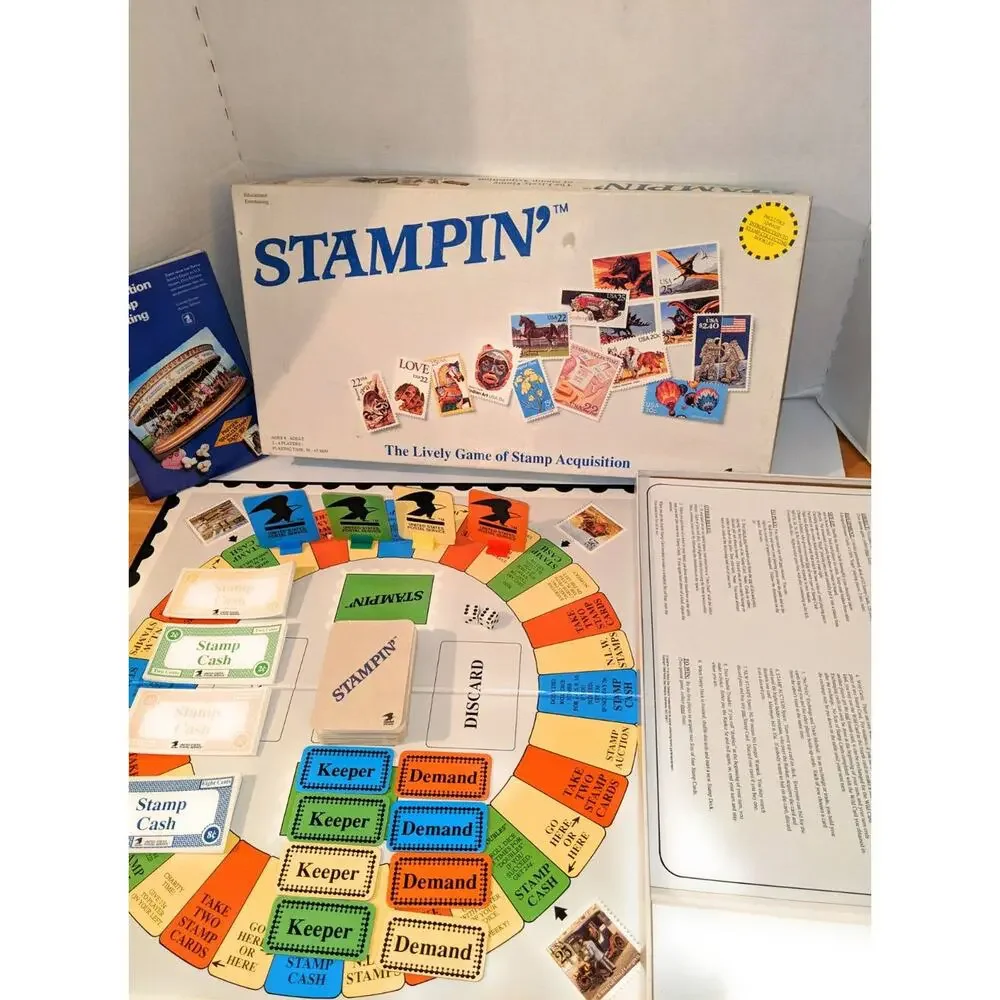 1989 Stampin' The Official USPS Stamp Collecting Game by Rainy Day Designs Mint